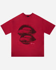 T Shirt With Lips Print